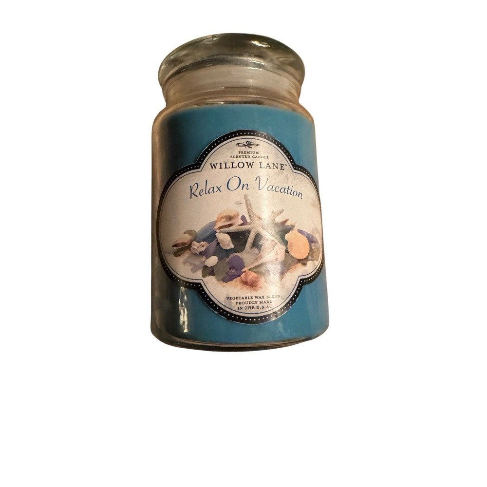 Candle-lite Willow Lane Blue Relax on Vacation 22 Oz Premium Scent Soy Wax Blend